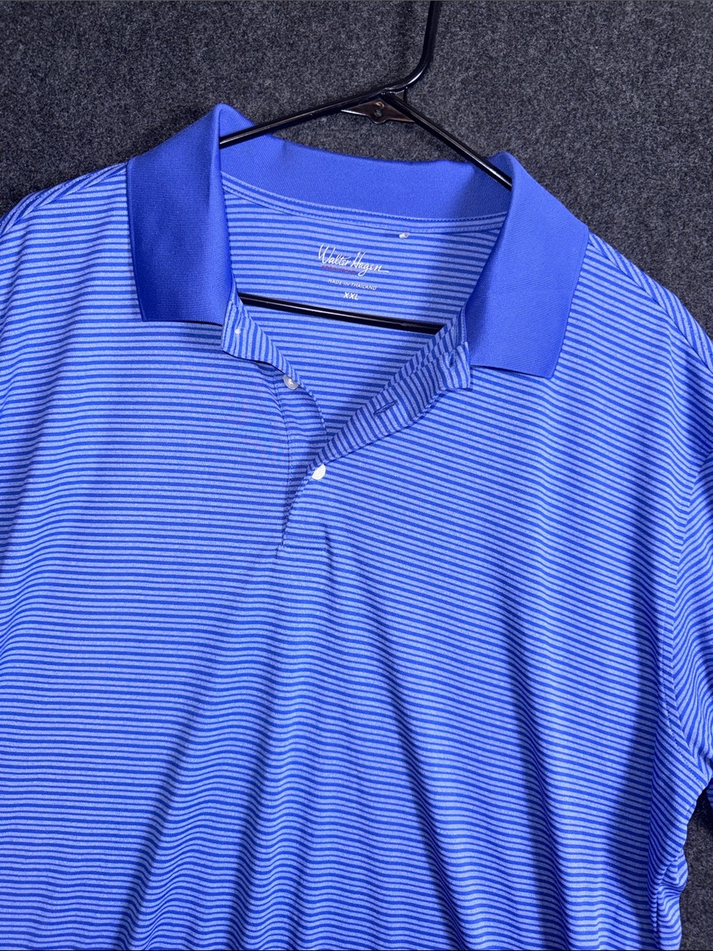 Walter Hagen Royal Blue Striped Performance Polo